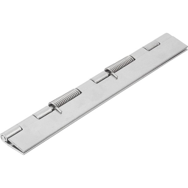 Kipp Spring Hinge Spring Closed A=40, B=180, Form:A Without Hole, Stainless Steel Bright K1176.14018010